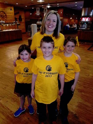 Terra Gorman with her three children, Madalynn, Jaxon, and Griffon.