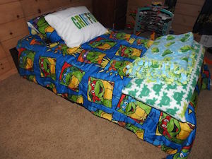Griffon's new bedroom accessories.