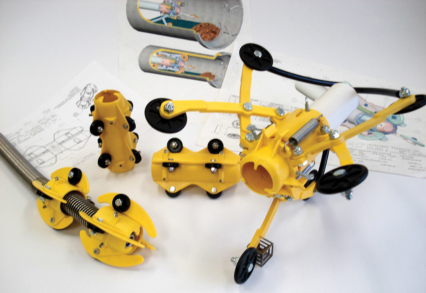 Drainline TV Inspection Cameras - CPI Products Universal Roller Skids