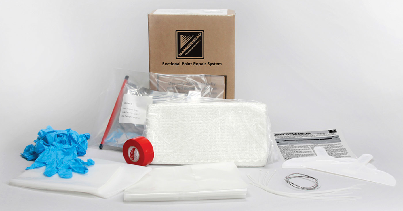 Hammerhead trenchless point repair kit