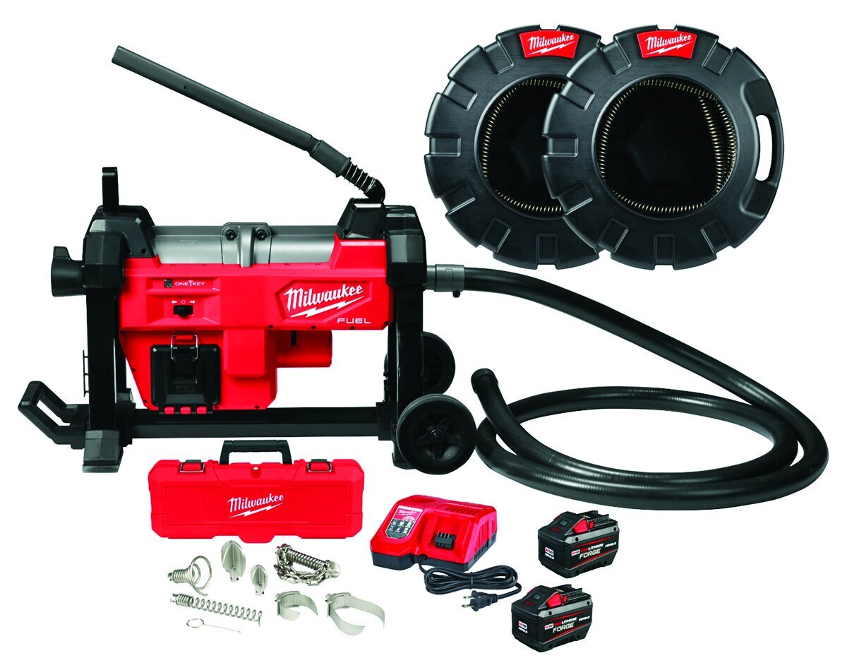 Milwaukee tool m18 fuel sewer sectional machine