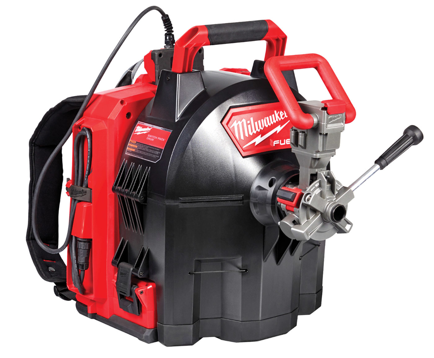 Milwaukee tool m18 fuel switch pack sectional drum system with cable drive