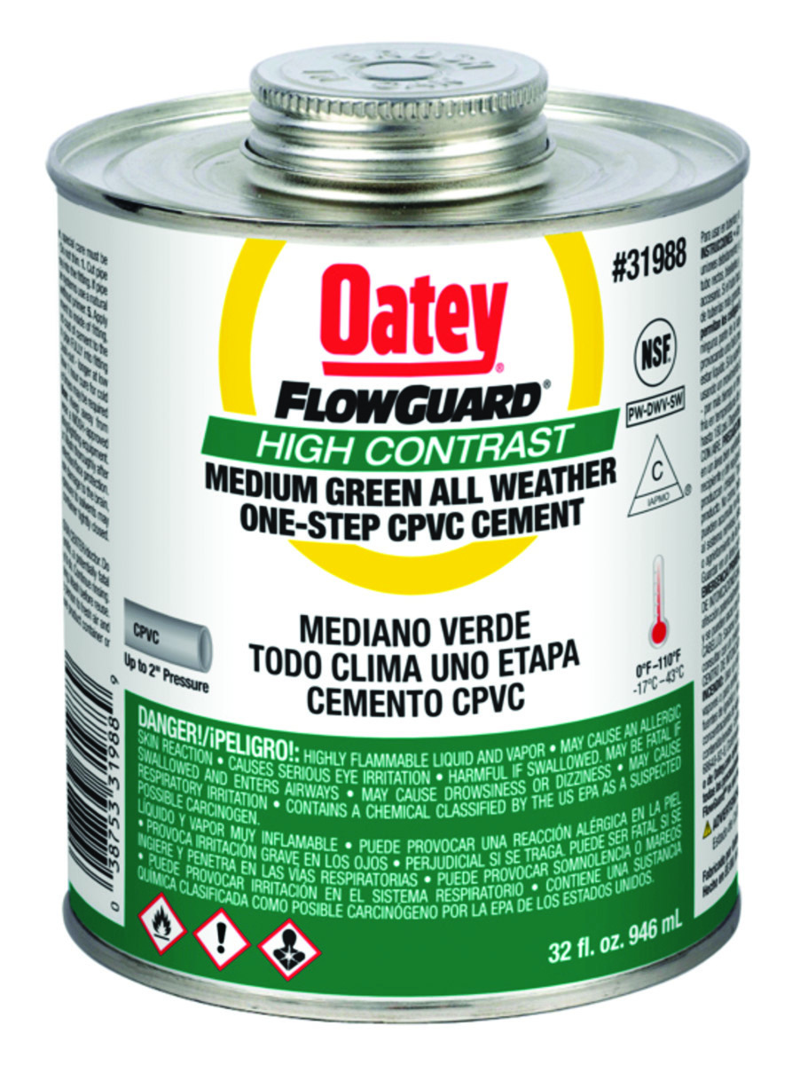 Oatey flowguard high contrast 1 step cpvc cement