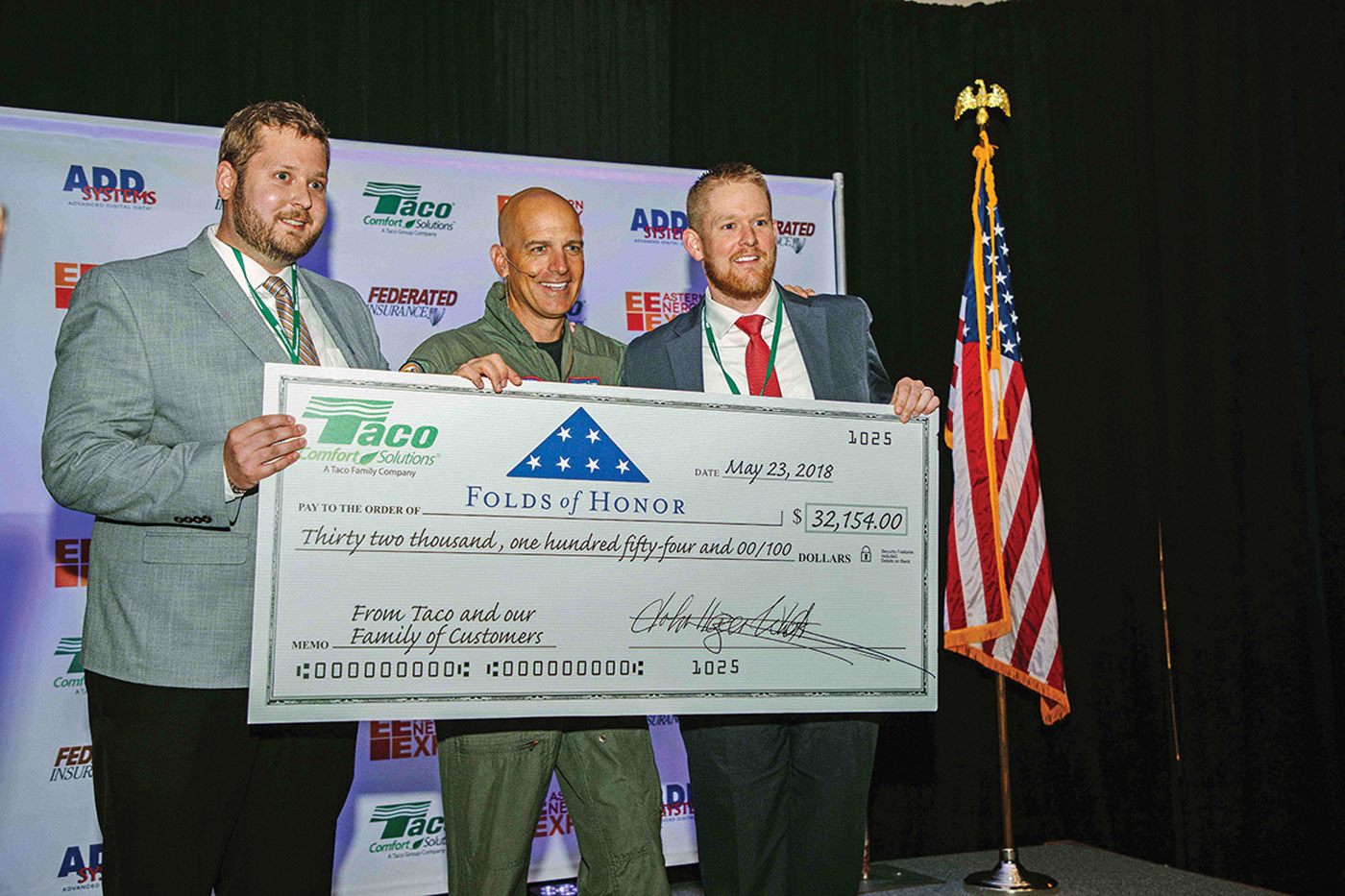 Taco Comfort Solutions donates to Folds of Honor