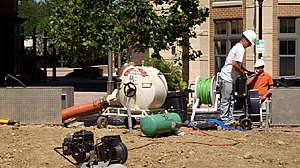 Aaron barber using perma lateral system owned by dynamic drain technologies a