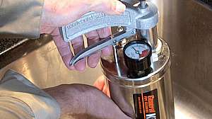 Kinetic water ram sink