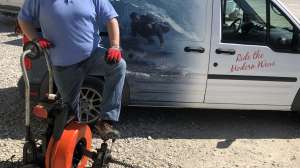 Mike jackson and speedrooter drain machine