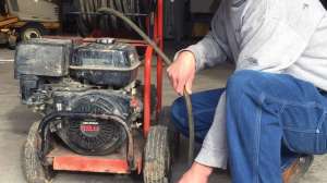 Technician David Tiptonfrazier Plumbing Heating Cooling With General Pipe J 3000 Cart Water Jetter