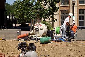 Aaron barber using perma lateral system owned by dynamic drain technologies a