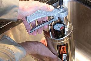 Kinetic water ram sink