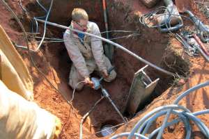 Plumber Uses Pipe Bursting Method to Repair Broken Line for Customers