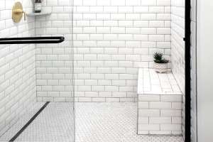 Quickdrain shower bench