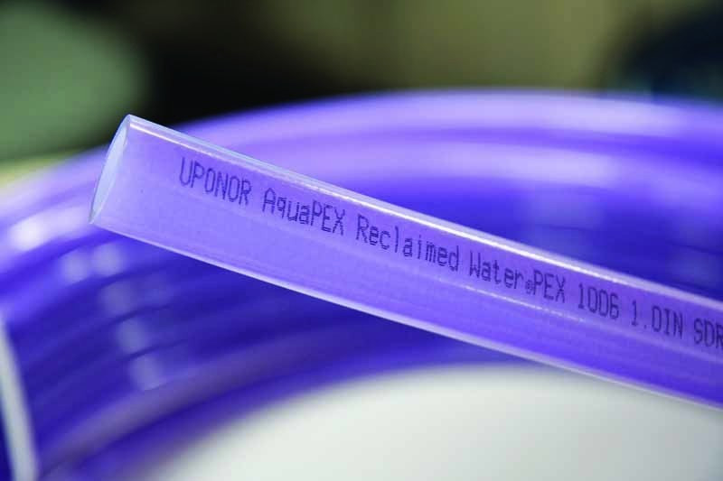 Uponor purple PEX pipe