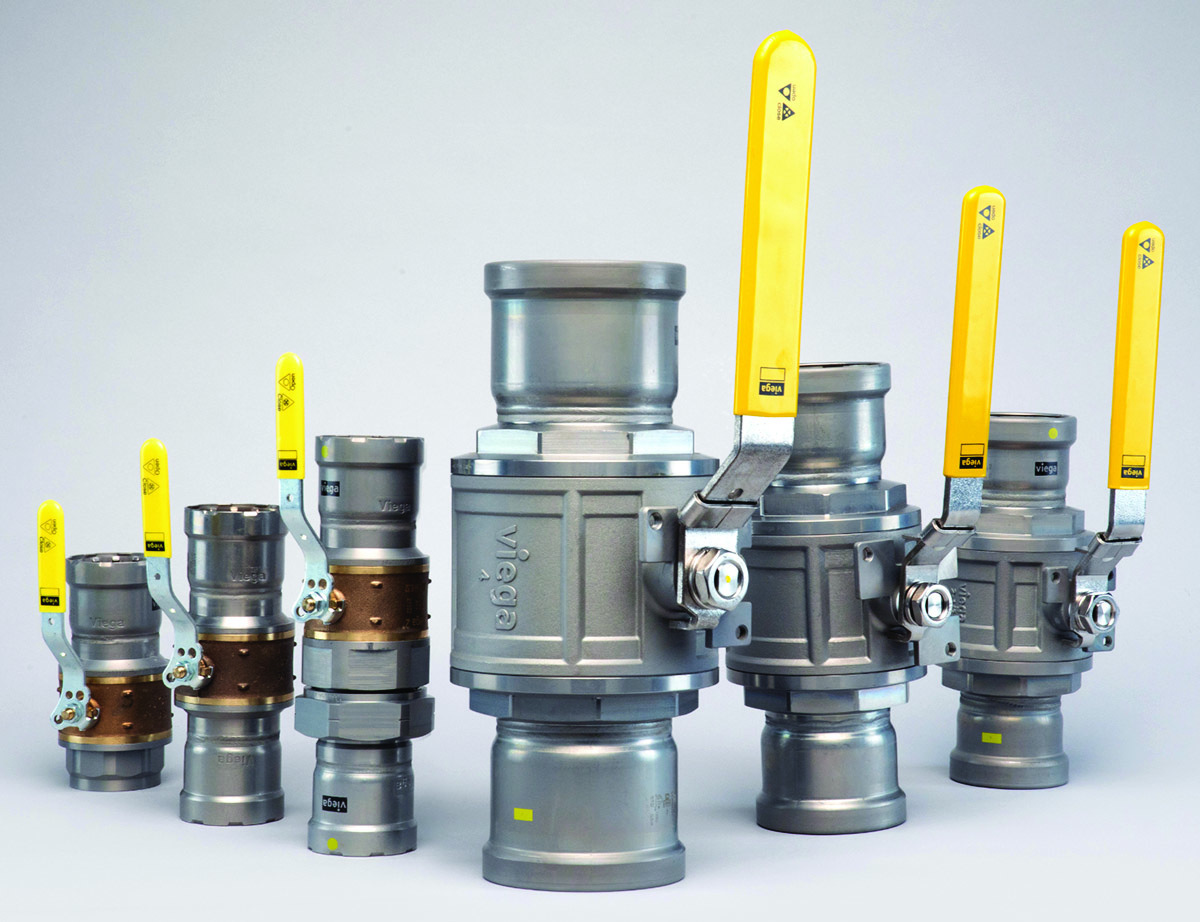 Viega megapressgxl ball valve