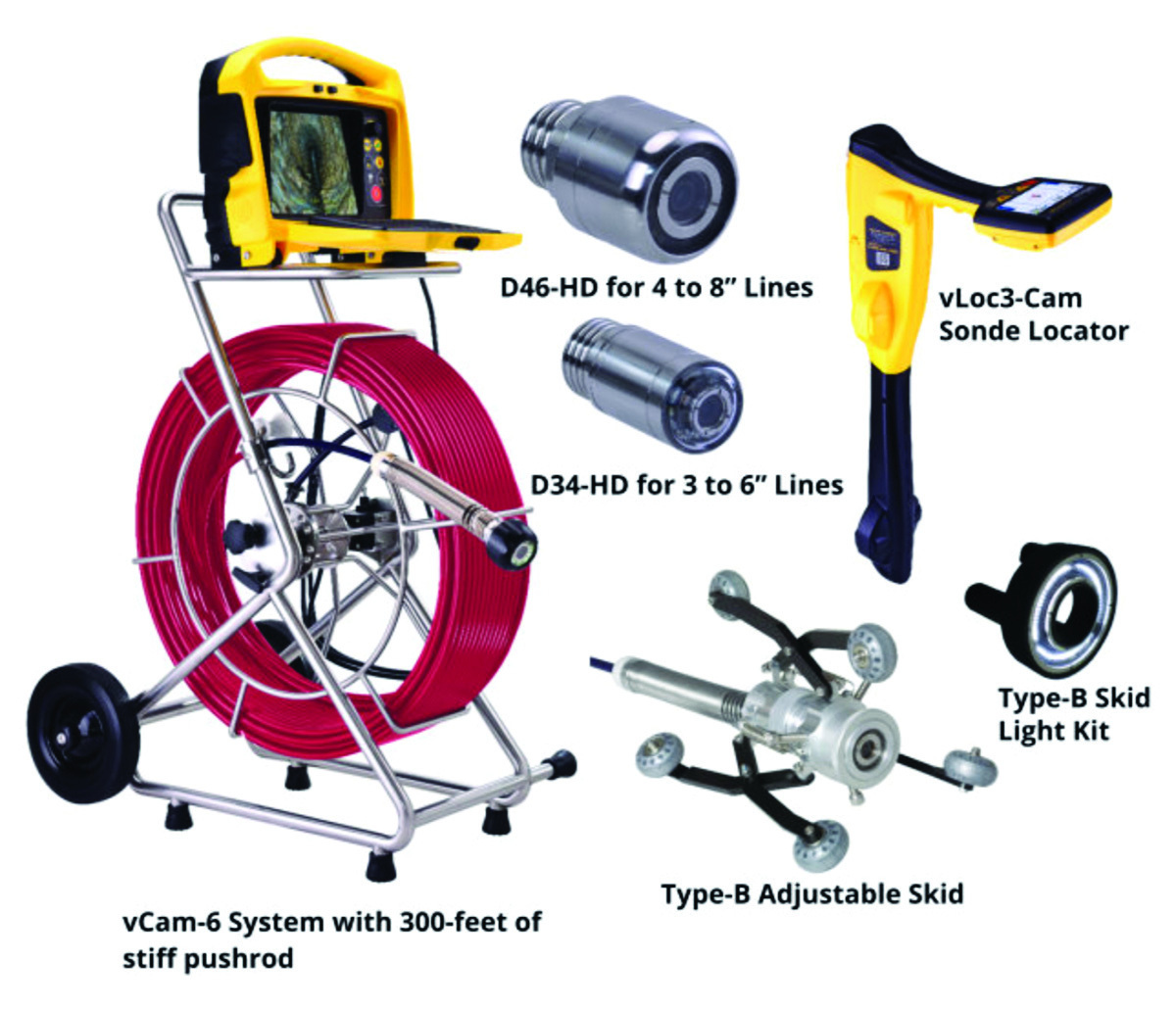 Vivax metrotech vcam small diameter mainline inspection products
