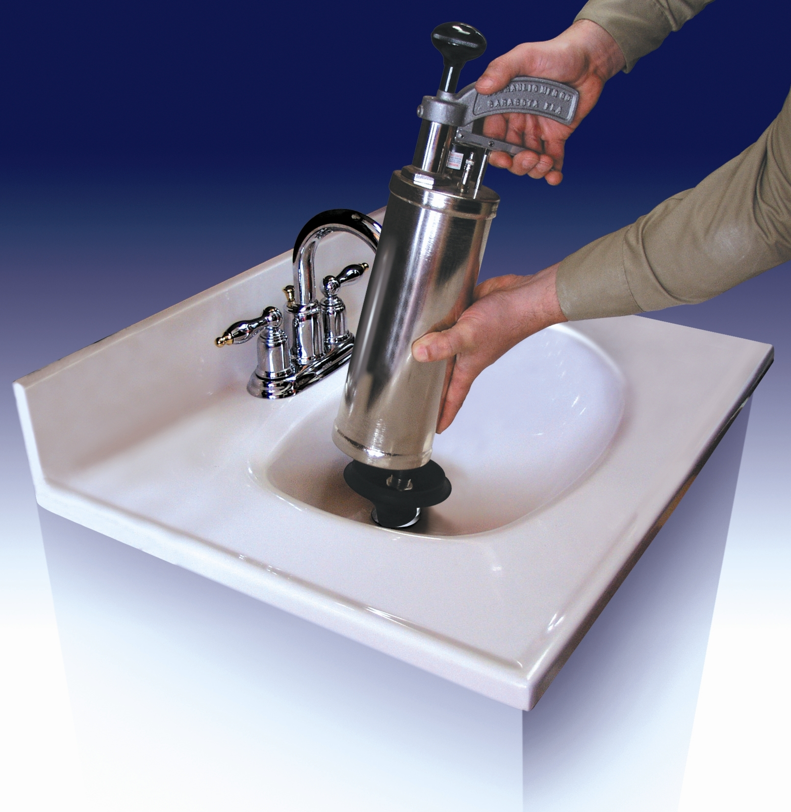 Water ram in use