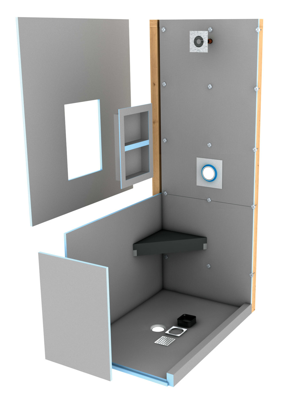 Wedi modular shower systems